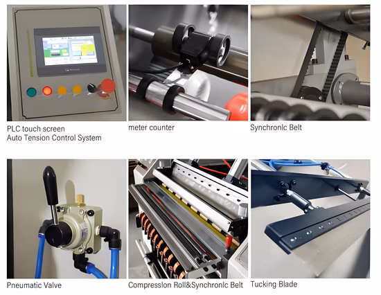 Fornecedor da China Cozinha automática doméstica Folha de alumínio Papel para assar Papel de silicone Papel térmico Filme plástico Rebobinador de rolo enorme Máquina de corte e rebobinamento
